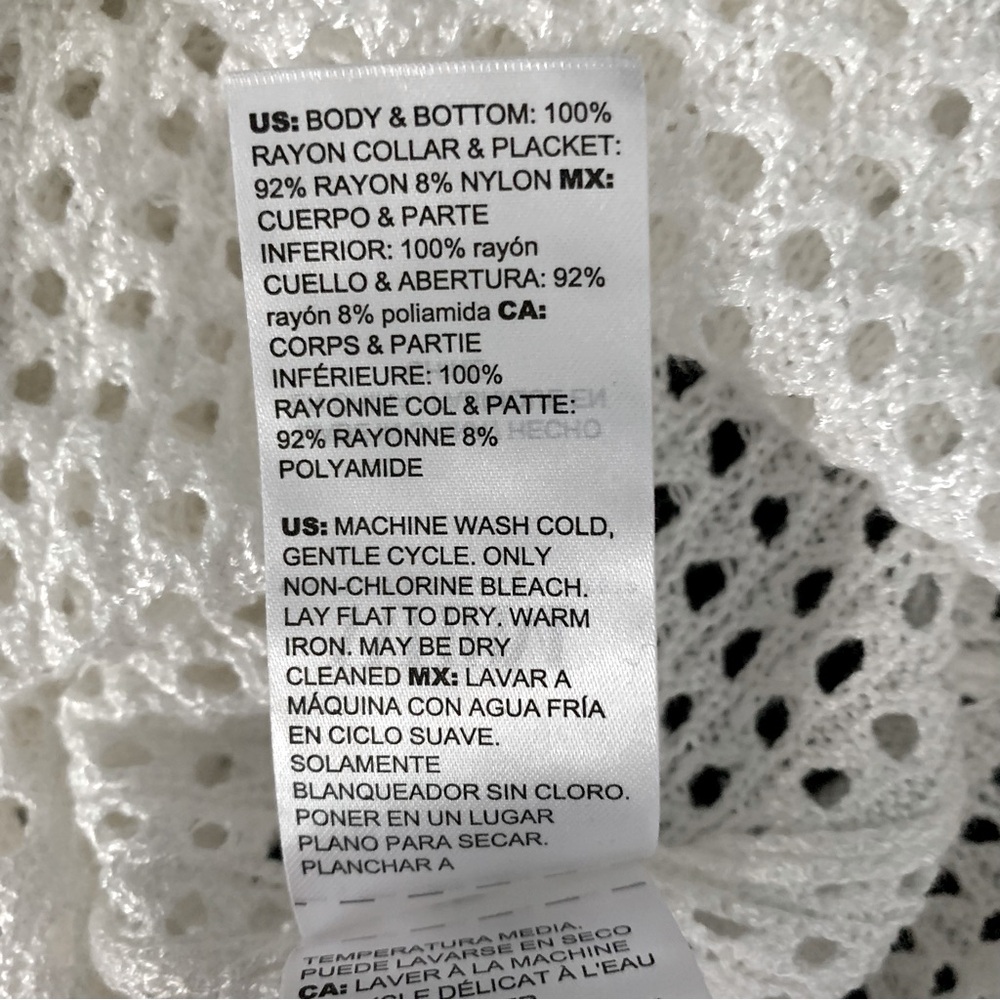 White House Black Market White Loose Mesh Knit Cardigan - Picture 5 of 5